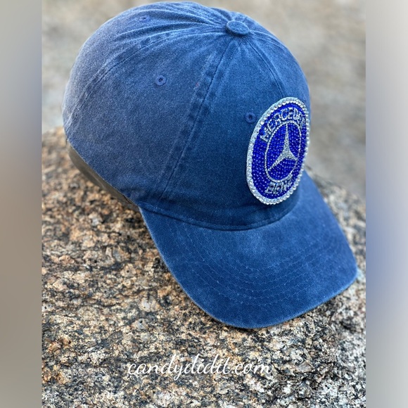 NWT Candy Did It! Handmade Blue Twinkle Mercedes Benz Vintage Look Ball Cap - Picture 6 of 10